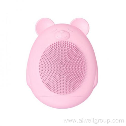 Silicone electric facial cleansing instrument